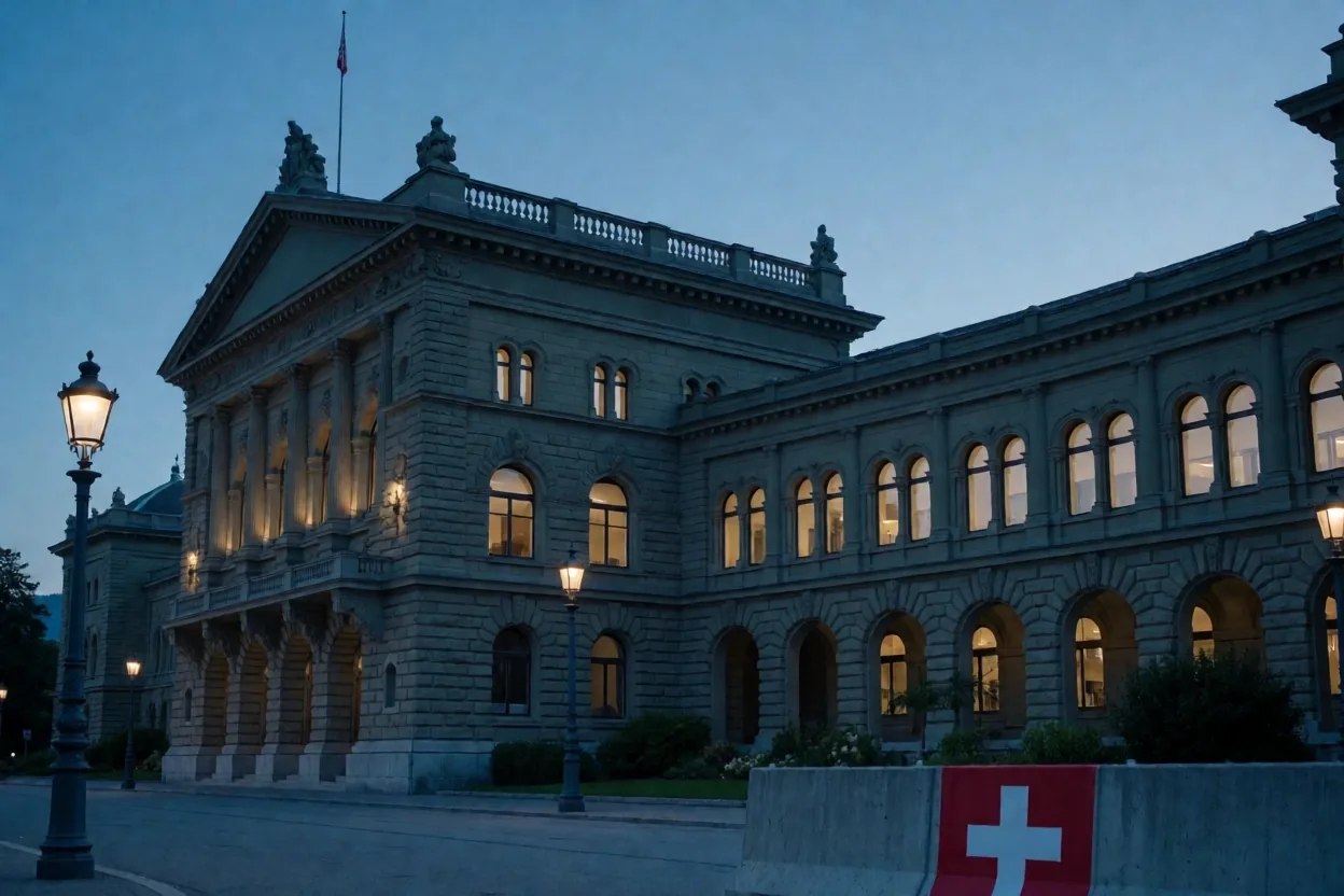 Bundeshaus Bern bei Dämmerung